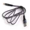 Дата кабель USB 2.0 AM to USB-C 1.0m flat nylon gray Vinga (VCPDCTCFNB1GR) - Image 3