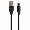 Дата кабель USB 2.0 AM to Micro 5P nylon 1m black Vinga (VCPDCMBN21BK) - Image 2