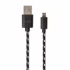 Дата кабель USB 2.0 AM to Micro 5P 2color nylon 1m black Vinga (VCPDCMBN31BK) - Image 2