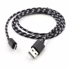 Дата кабель USB 2.0 AM to Micro 5P 2color nylon 1m black Vinga (VCPDCMBN31BK) - Image 3