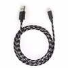 Дата кабель USB 2.0 AM to Micro 5P 2color nylon 1m black Vinga (VCPDCMBN31BK) - Image 5