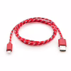 Дата кабель USB 2.0 AM to Lightning 2color nylon 1m red Vinga (VCPDCLNB31R) - Image 2