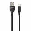 Дата кабель USB 2.0 AM to USB-C 1.0m cylindric nylon back Vinga (VCPDCTCCANB1BK) - Image 2