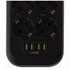 Сетевой фильтр питания ColorWay CW-CHE64B, 6 розеток/4USB Black (CW-CHE64B) - Image 7