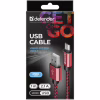 Дата кабель USB 2.0 AM to Micro 5P 1.0m USB08-03T red Defender (87801) - Image 4