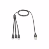Дата кабель USB 2.0 AM to Lightning + Micro 5P + USB-C 1.0m charge only Digitus (AK-300160-010-S) - Image 5