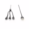 Дата кабель USB 2.0 AM to Lightning + Micro 5P + USB-C 1.0m charge only Digitus (AK-300160-010-S) - Image 6