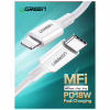 Дата кабель USB-C to Lightning 2.0m US1713A Nickel Plating ABS Shell White Ugreen (60749) - Image 4