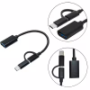 Переходник OTG AC-150 2in1 USB 3.0 - MicroUSB USB Type-C Black XoKo (AC-150-BK) - Image 4