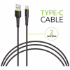 Дата кабель USB 2.0 AM to USB-C 2.0m CBFLEXT2 Black Intaleo (1283126521423) - Image 3