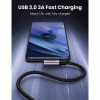 Дата кабель USB 3.0 AM to USB-C 1.0m 3A US385 90° Black Ugreen (20299) - Image 2