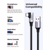 Дата кабель USB 3.0 AM to USB-C 1.0m 3A US385 90° Black Ugreen (20299) - Image 5