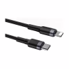 Дата кабель USB-C to Lightning 1.0m 18W 2.1A Cafule Black-Grey Baseus (CATLKLF-G1) - Image 4