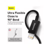 Дата кабель USB 2.0 AM to Lightning 1.0m 2.4A Superior Series Black Baseus (CALYS-A01) - Image 9