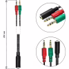 Переходник XoKo AC-007 2x3.5-мм jack(F) - 3.5-мм 4pin jack(M) (XOKO AC-007) - Image 3