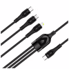 Дата кабель USB-C to Lightning + Micro 5P + USB-C 1.2m 3.0A (PD60W data) Black ColorWay (CW-CBPDU3060-BK) - Image 4