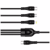 Дата кабель USB-C to Lightning + Micro 5P + USB-C 1.2m 3.0A (PD60W data) Black ColorWay (CW-CBPDU3060-BK) - Image 5