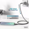 Дата кабель USB-C to USB-C 2.0m USB 4.0 Gen2 20G 240W 8K silicone black Digitus (AK-300344-020-S) - Image 11