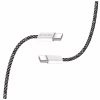 Дата кабель USB-C to USB-C 2.0m (braided cotton) (PD Fast Charging 60W) 3.0А black ColorWay (CW-CBPDCC068-BK) - Image 5