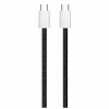 Дата кабель USB-C to USB-C 2.0m (braided cotton) (PD Fast Charging 60W) 3.0А black ColorWay (CW-CBPDCC068-BK) - Image 7