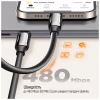 Дата кабель USB-C to USB-C 1.0m (PVC+Aluminum Alloy) (PD Fast Charging 240W) 5А black ColorWay (CW-CBPDCC069-BK) - Image 8