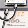 Дата кабель USB-C to USB-C 2.0m (PVC+Aluminum Alloy) (PD Fast Charging 240W) 5А black ColorWay (CW-CBPDCC070-BK) - Image 8