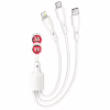 Дата кабель USB 2.0 AM to Lightning + Micro 5P + USB-C 1.0m 2.4A XO (CB-23U3) - Image 4