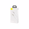 Дата кабель USB 2.0 AM to Lightning 1.0m Cafule Series Metal 2.4A White Baseus (CALJK-A02) - Image 8