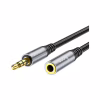 Кабель мультимедийный 3.5mm M to 3.5mm F 1.0m Gray HOCO (6931474762153) - Image 2