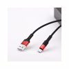 Дата кабель USB 2.0 AM to USB-C 1.0m 2A 18W nylon X26 black+red HOCO (6957531080251) - Image 4