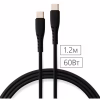 Дата кабель USB-C to USB-C 1.2m 60W Silicon Black Vinga (VCDCCC2612SB) - Image 4