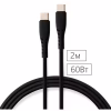 Дата кабель USB-C to USB-C 2.0m 60W Silicon Black Vinga (VCDCCC262SB) - Image 4