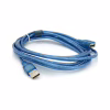 Дата кабель USB 2.0 AM/AF 3.0m ferrite transparent blue Voltronic (YT-AM/AF-3.0TBL) - Image 2