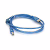 Кабель для принтера USB 2.0 AM/BM 1.5m 2x ferrite transparent Voltronic (YT-AM/BM-1.5T) - Image 2