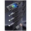 Дата кабель USB 2.0 AM to Lightning + Micro 5P + USB-C 1.2m 100W nylon black XoKo (SC-3100) - Image 8