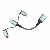 Переходник OTG USB 3.0 AF to USB-C + Micro 5P + Lightning 0.11m 60W XoKo (XK-AC-155) - Image 2