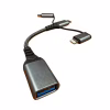 Перехідник OTG USB 3.0 AF to USB-C + Micro 5P + Lightning 0.11m 60W XoKo (XK-AC-155) - Image 3