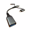 Переходник OTG USB 3.0 AF to USB-C + Micro 5P + Lightning 0.11m 60W XoKo (XK-AC-155) - Image 3