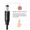 Кабель питания USB to DC 5.5x2.5mm 12V 1.0m black ColorWay (CW-CBUD067-BK) - Image 10