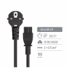 Кабель питания C5 1.8m black ColorWay (CW-CBP083-BK) - Image 5