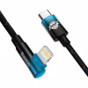Дата кабель USB-C to Lightning 1.0m 20W 90° corner black/blue Baseus (CAVP000221) - Image 2