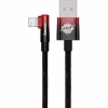 Дата кабель USB 2.0 AM to Lightning 2.0m 2.4A 90° corner black/red Baseus (CAVP000120) - Image 2