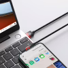 Дата кабель USB 2.0 AM to Lightning 2.0m 2.4A 90° corner black/red Baseus (CAVP000120) - Image 8