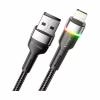 Дата кабель USB 2.0 AM to Lightning 2.0m 2.4A LED black Essager (EXCL-XCDA01) - Image 2