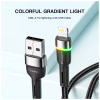 Дата кабель USB 2.0 AM to Lightning 2.0m 2.4A LED black Essager (EXCL-XCDA01) - Image 4