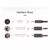 Кабель мультимедийный 3.5mm M to 2xRCA M 2.0m AV102 black Ugreen (10510) - Image 5