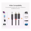 Кабель мультимедийный 3.5mm M to 2xRCA M 2.0m AV102 black Ugreen (10510) - Image 6