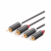 Кабель мультимедійний 2xRCA M to 2xRCA M 3.0m AV104 black Ugreen (10519) - Image 3