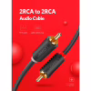 Кабель мультимедійний 2xRCA M to 2xRCA M 3.0m AV104 black Ugreen (10519) - Image 5