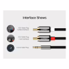 Кабель мультимедійний 3.5mm M to 2xRCA M 5.0m AV116 black Ugreen (10591) - Image 10